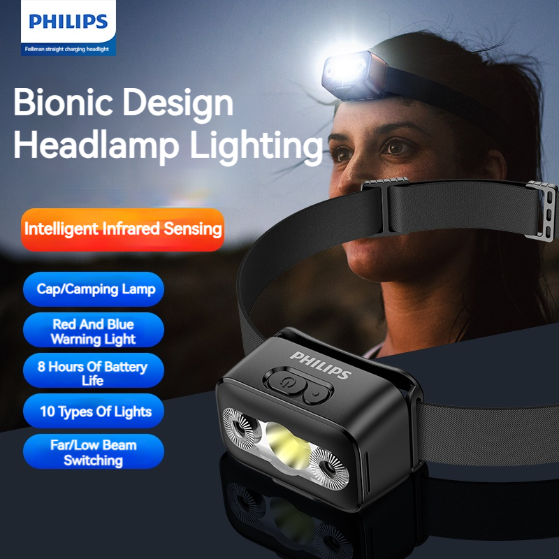 Outdoor Lighting Sensor - Latarka czołowa LED Philips z czujnikiem,