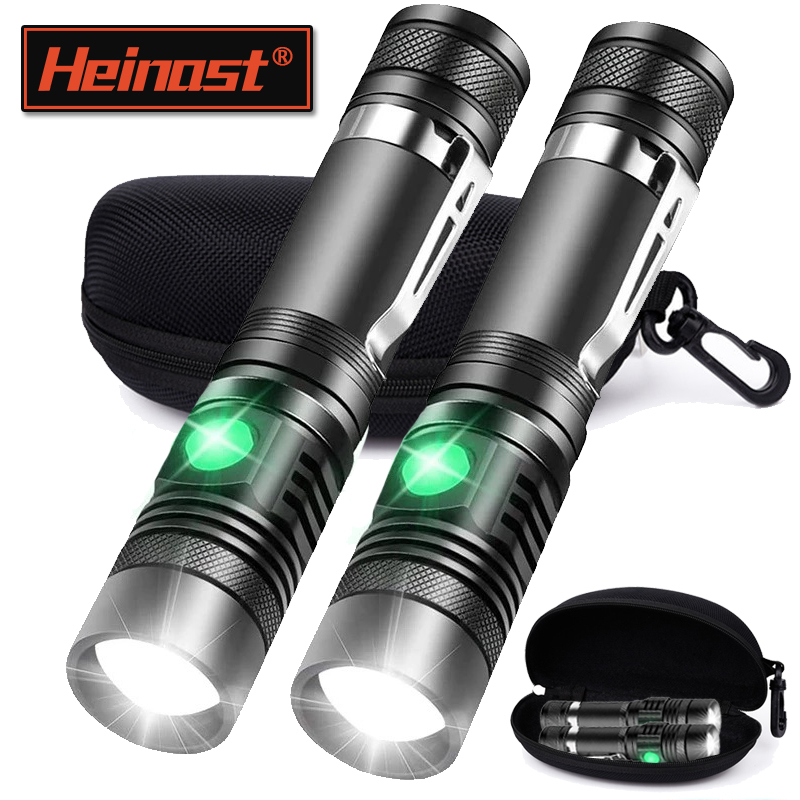 Outdoor Lighting Black - Akumulatorowa latarka ręczna T6, zasilana baterią