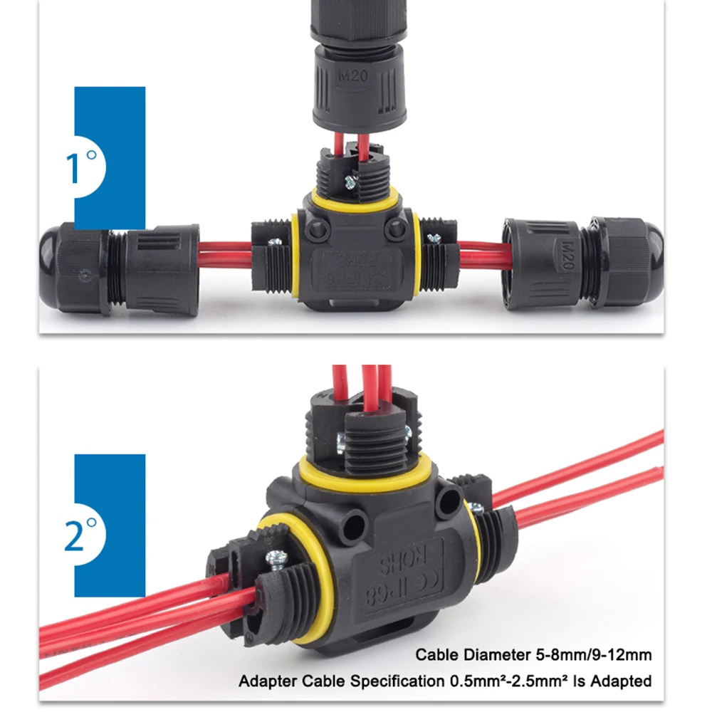 Outdoor Lighting Wire Connectors - Wodoodporna zewnętrzna skrzynka przyłączeniowa do kabli