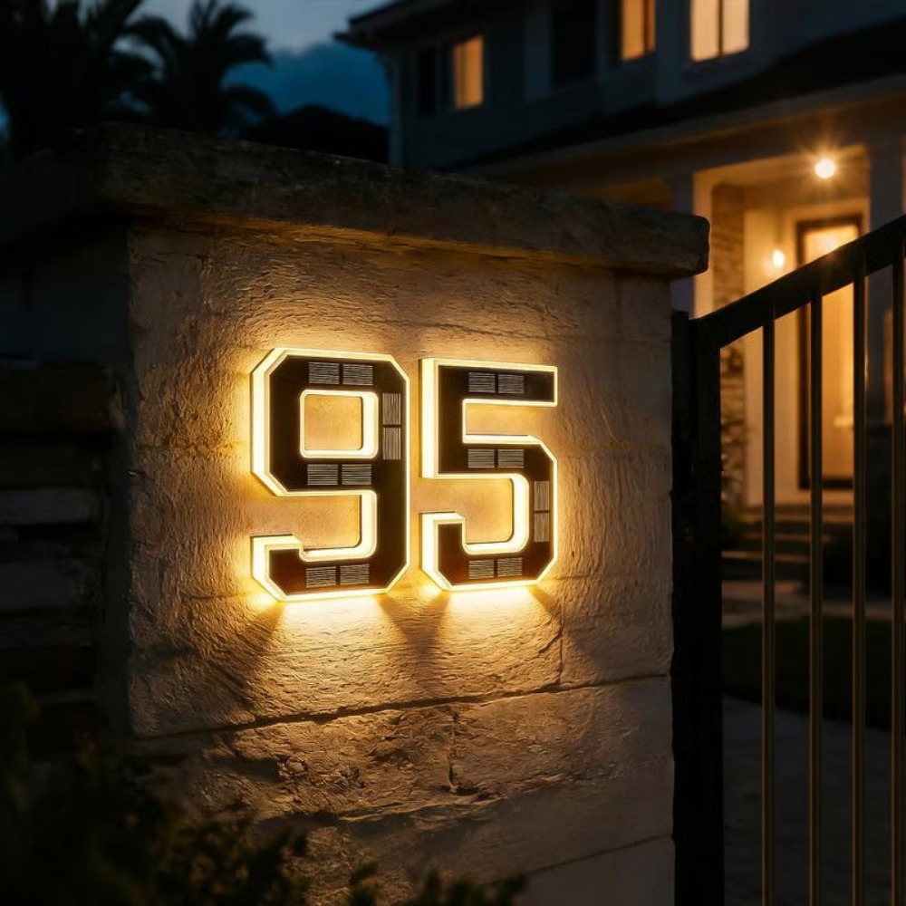 Outdoor Lighting For Front Of House - Nowy Solarny Numer Domu LED, Wodoodporna