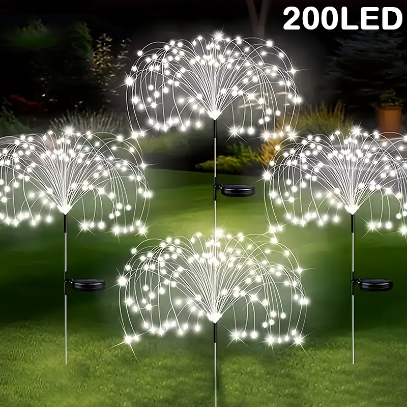 Wired Pathway Light - Lampa solarna fajerwerk 200 LED, zewnętrzna