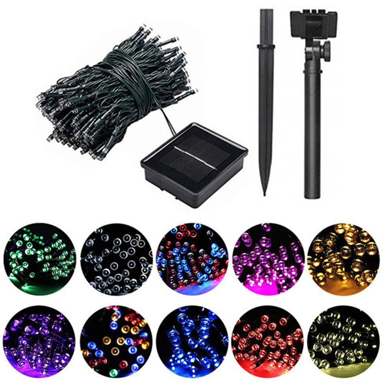 Outdoor Lighting For Front Of House - 50/100/200 LED Solarne Lampki Fairy Lights