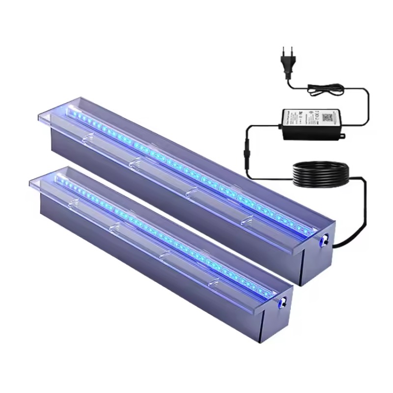 Landscape Spike Light - Akrylowa Fontanna Ścienna z Efektem Wodospadu,