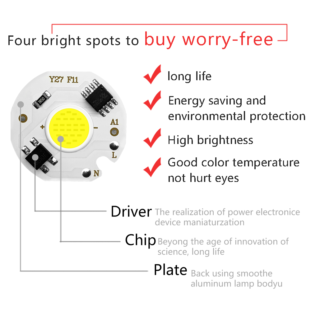 6 sztuk diod COB LED 220V Y27  – Landscape Spike Light recenzja i cena