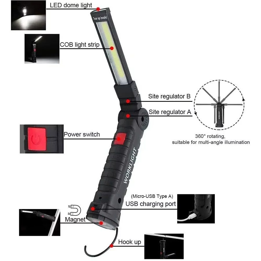 Przenośna latarka LED z magnet – Lighting Fixture Outdoor recenzja i cena