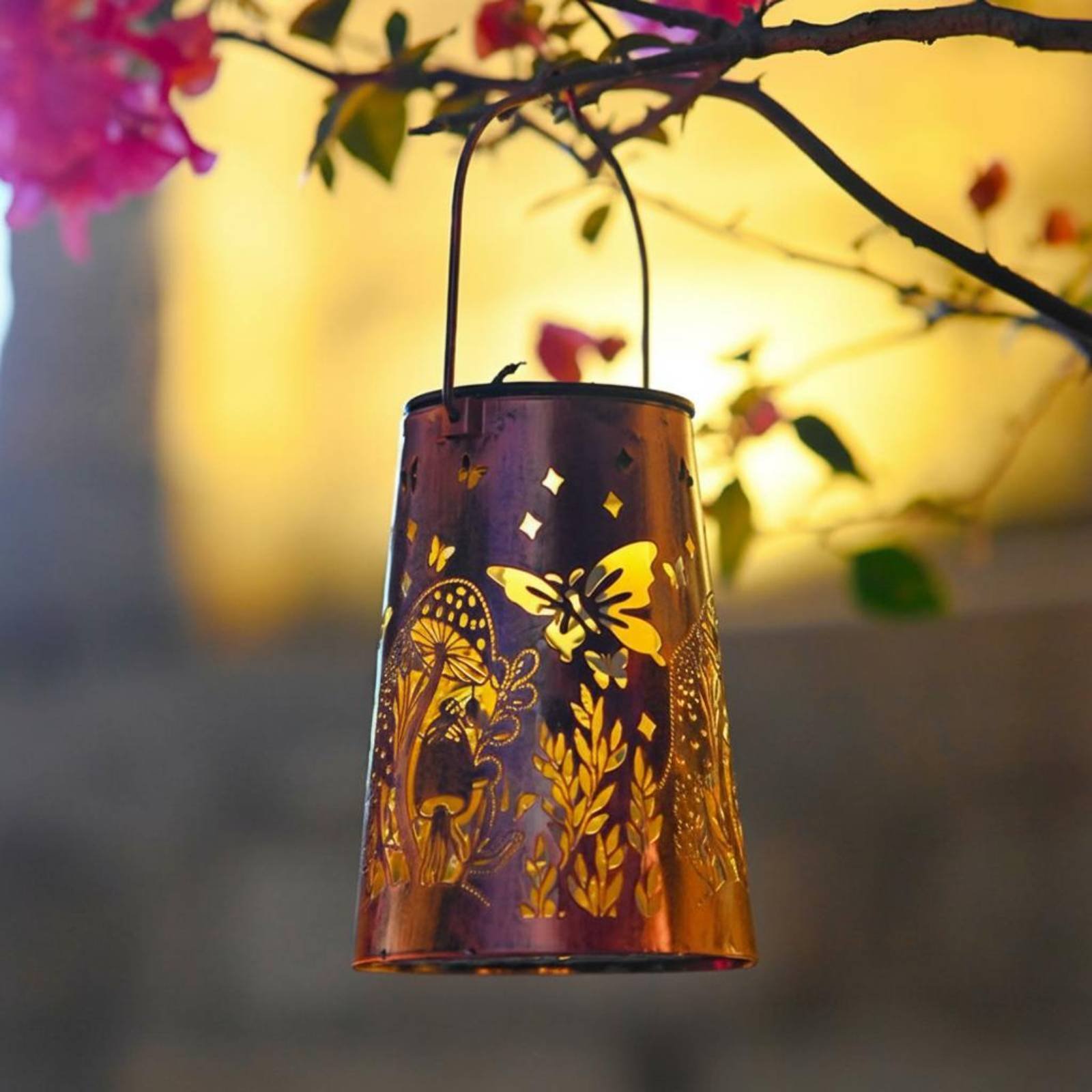 Wzór lampionu w stylu kwiatowy – Solar Lantern Hanging recenzja i cena