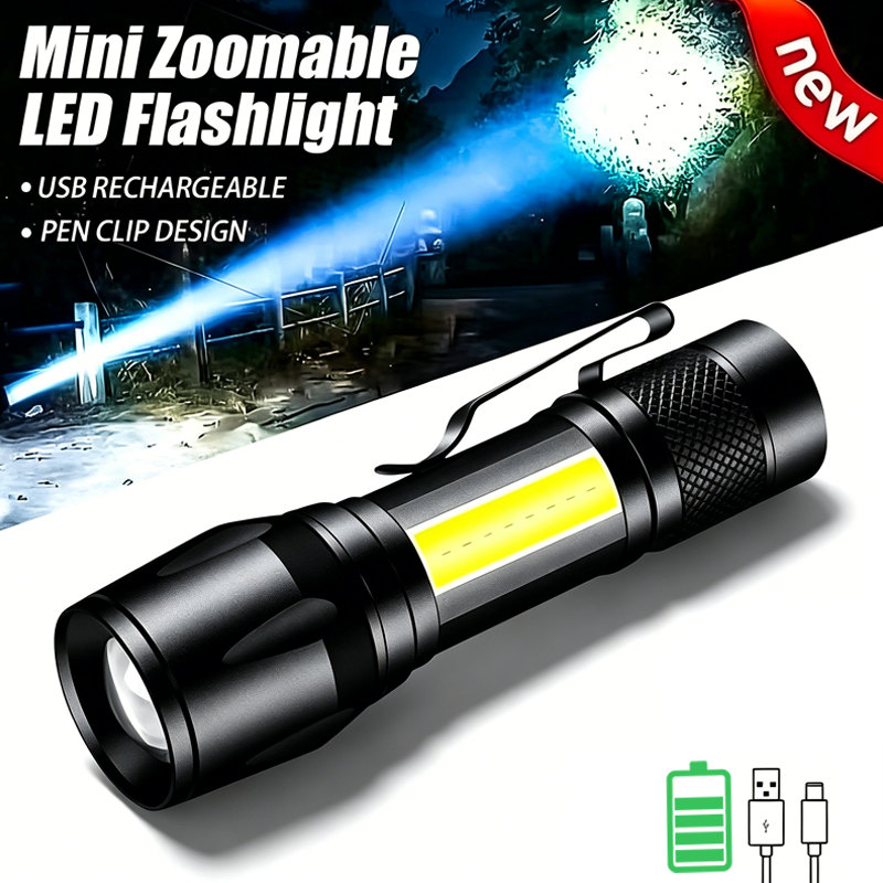 Mini Latarka LED COB+XPE Przen – Outdoor Lighting Black recenzja i cena