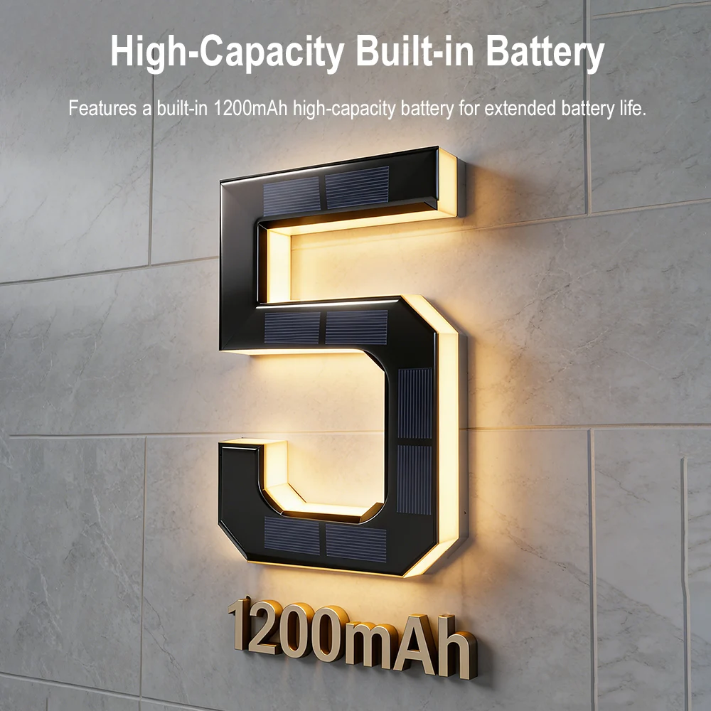12CM Solarne Lampki z Numerem  – Outdoor Lighting For Front Of House recenzja i cena