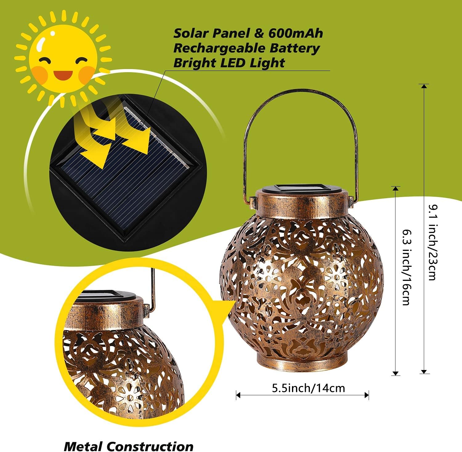1-6 SZT. Marokańskie Lampiony  – Solar Lantern Hanging recenzja i cena