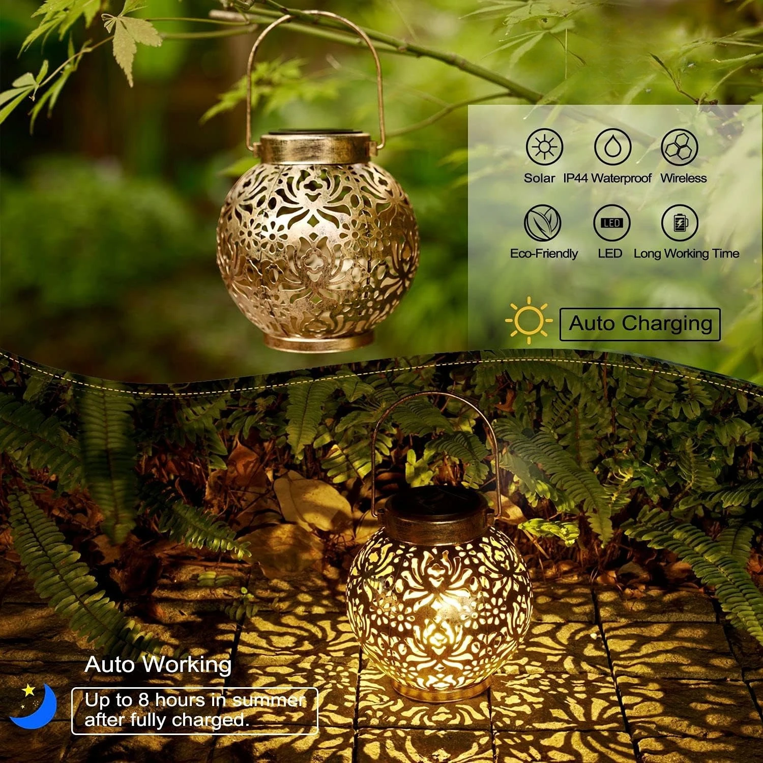 1-6 SZT. Marokańskie Lampiony  – Solar Lantern Hanging recenzja i cena