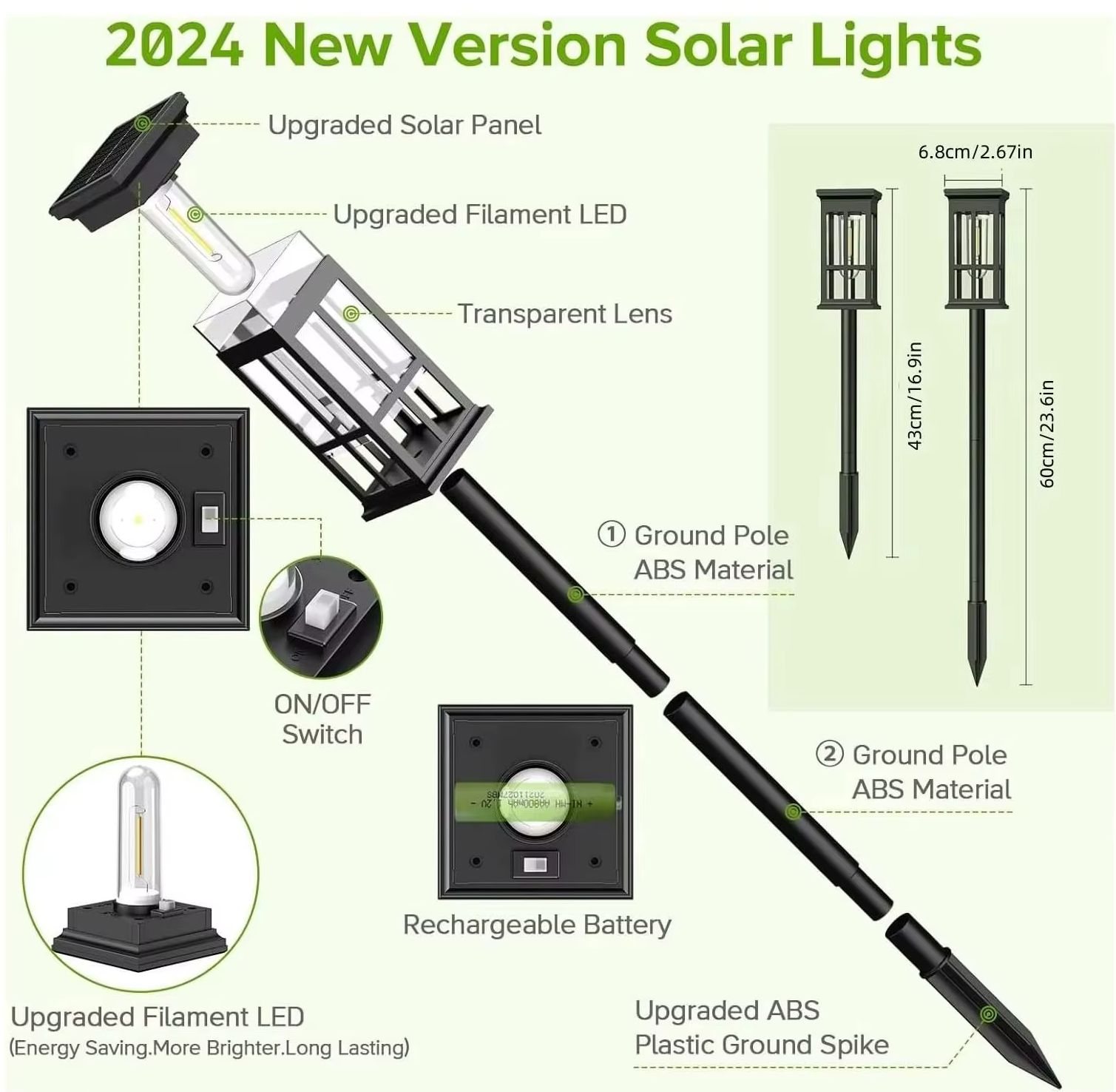 Solarna lampa ścieżkowa, zewnę – Outdoor Lighting Driveway recenzja i cena
