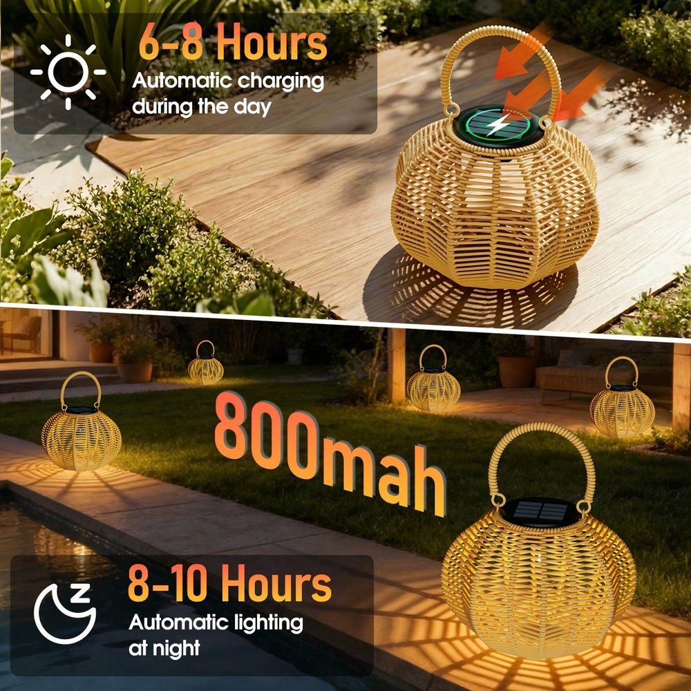 Rattanowa lampa solarna do dek – Solar Lantern Hanging recenzja i cena