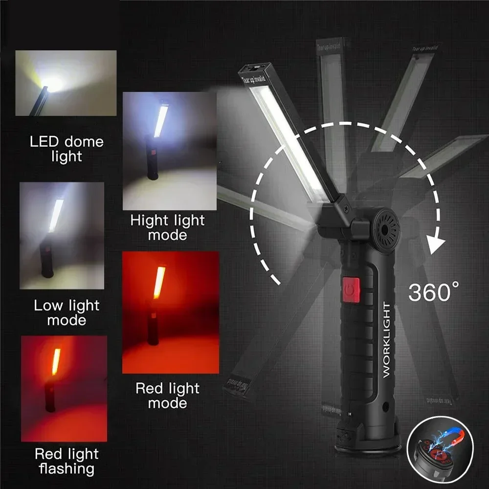 Latarka LED COB, ładowana prze – Lighting Fixture Outdoor recenzja i cena