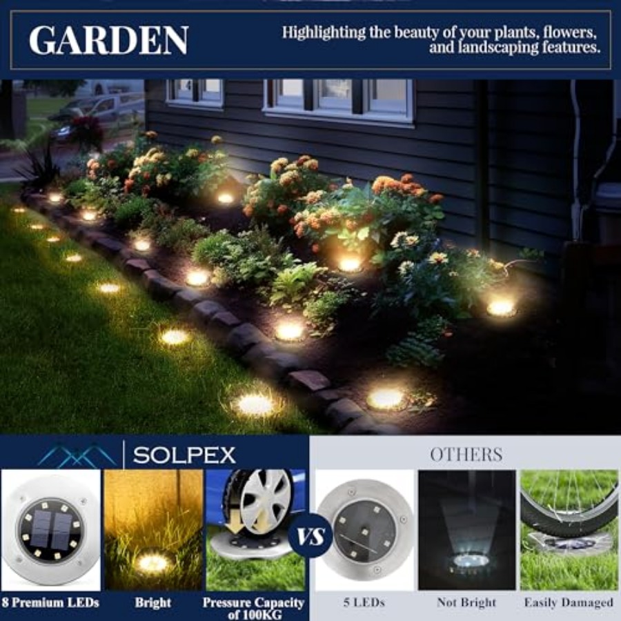 Solarne lampy gruntowe, solarn – Outdoor Lighting Driveway recenzja i cena
