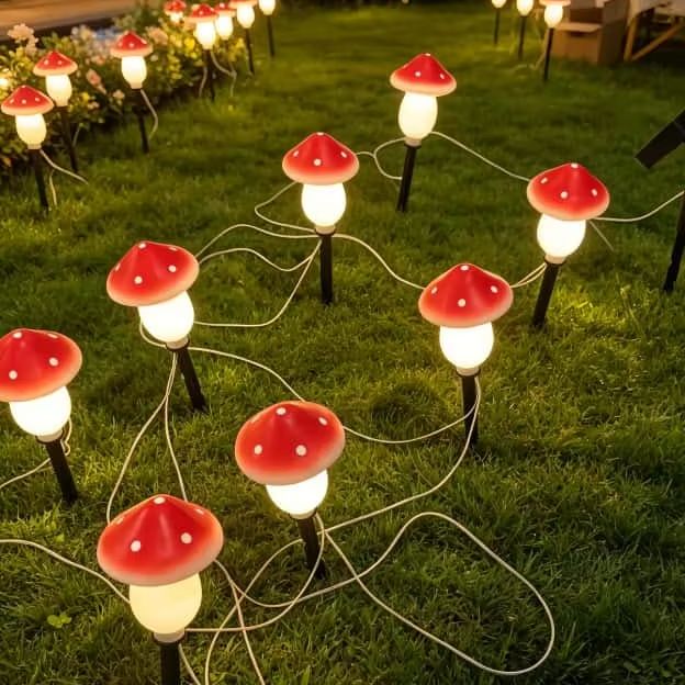 Solarne lampki grzybki, wodood – Outdoor Lighting For Christmas recenzja i cena