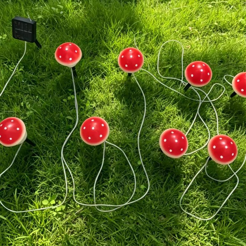Solarne lampki grzybki, wodood – Outdoor Lighting For Christmas recenzja i cena